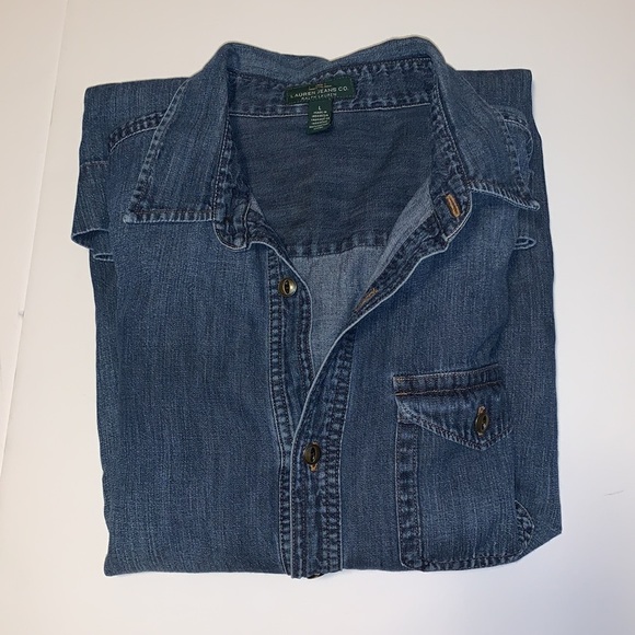 LRL Lauren Jeans Co. Ralph Lauren Vintage Denim Tunic - Women’s Size Large - Picture 7 of 11